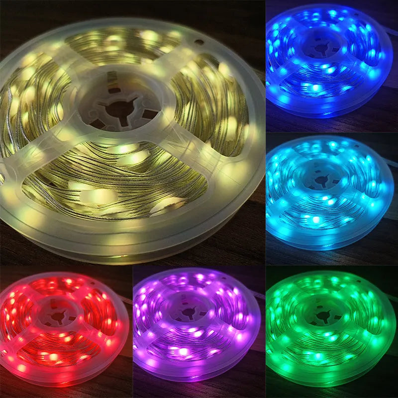 10-metre multi-colour LED light string with 100 bulbs for outdoor festival and party decoration