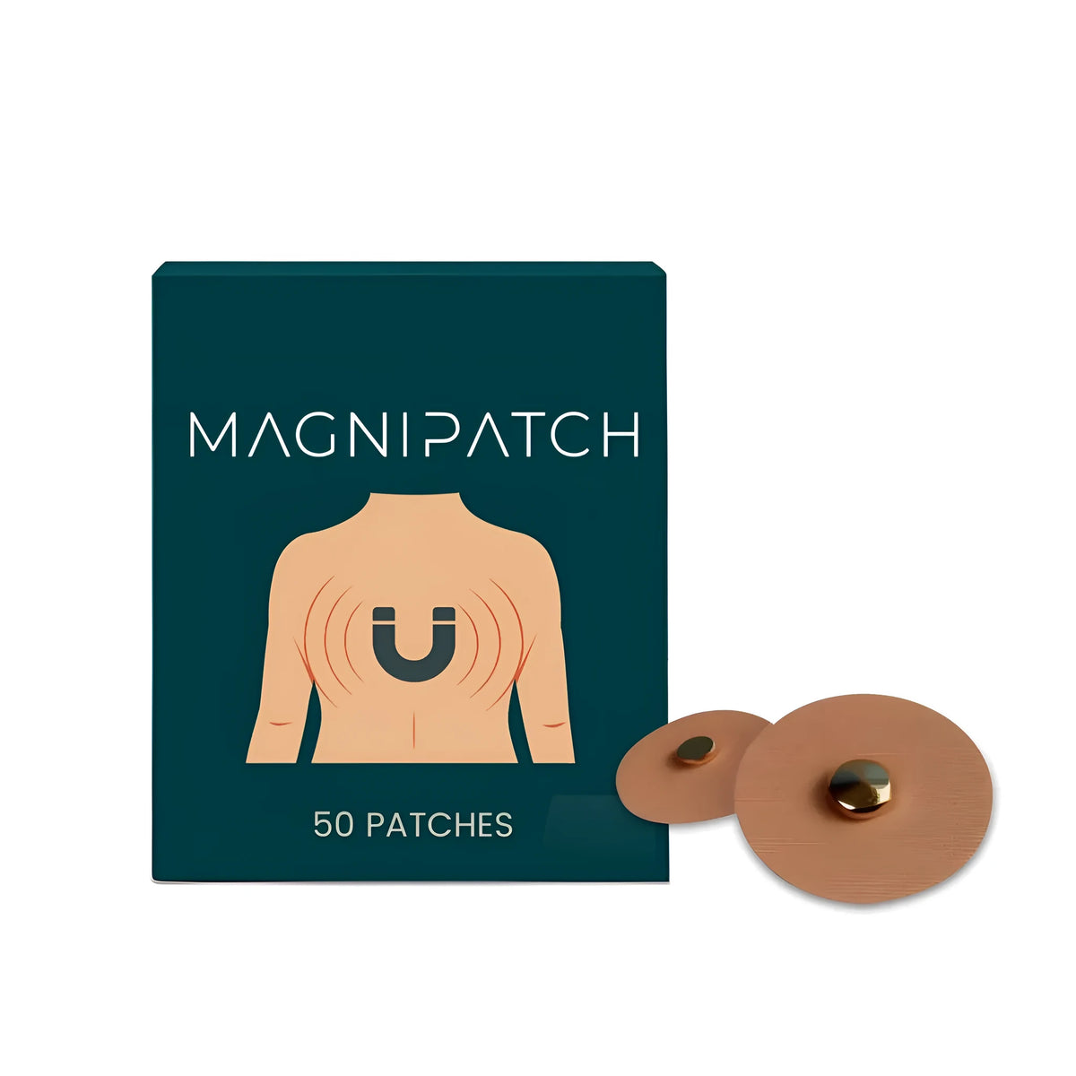 Pack of 50 magnetic health patches with natural botanical ingredients for localised soothing relief