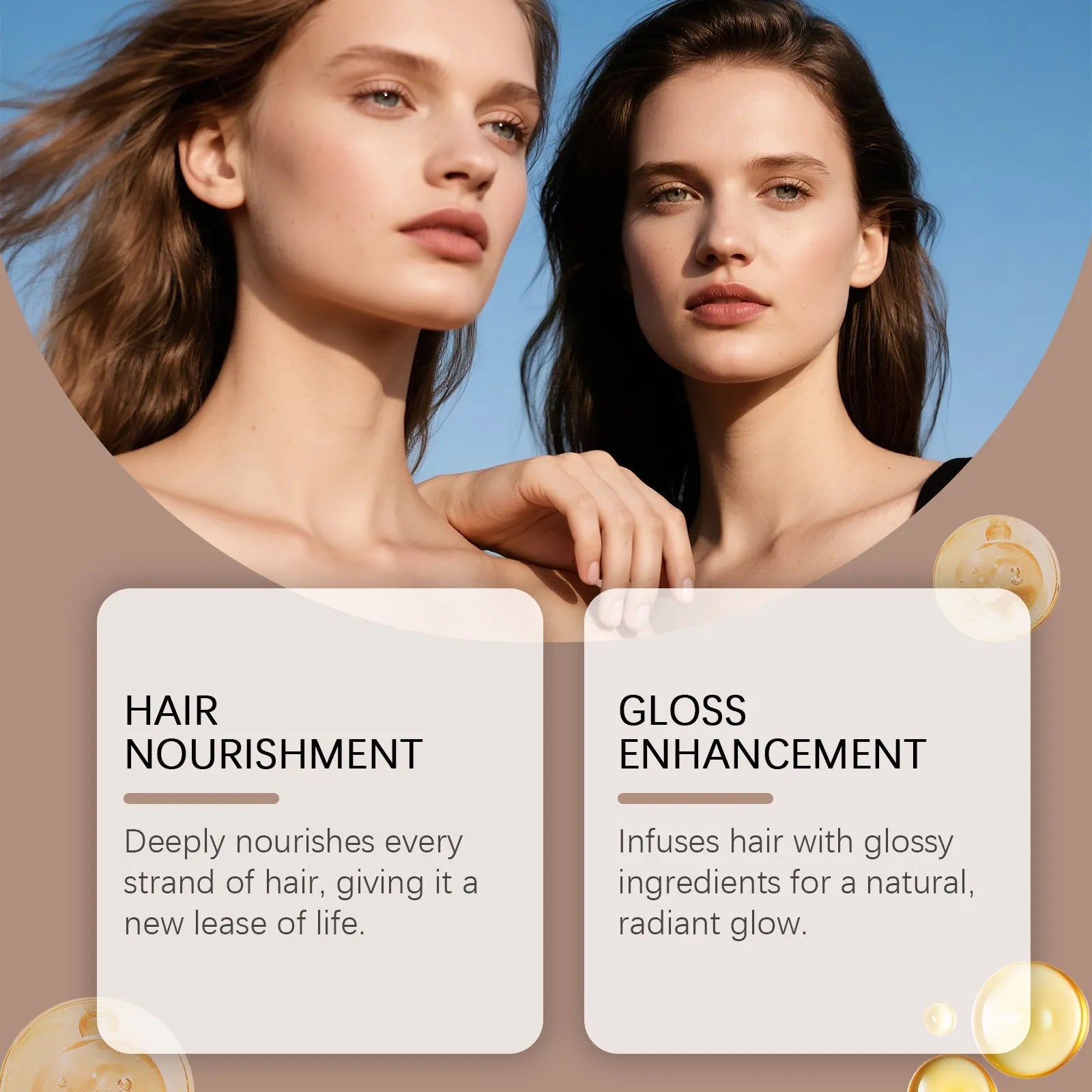100ml hair essential oil bottle with argan and coconut oils, includes applicator brush for hair nourishment treatment
