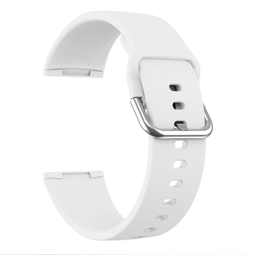 Fitbit Versa 3 and Sense 2 silicone replacement strap in multiple colours with silver buckle