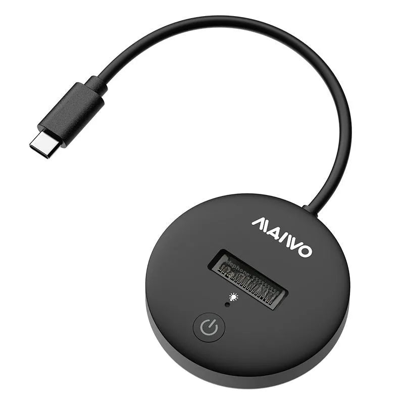 Black ABS material external hard disk enclosure for NVME solid state drives with Type-C interface