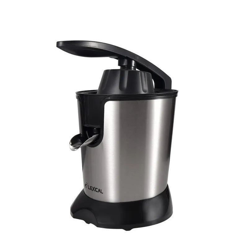 Stainless steel electric citrus juicer with vertical screw rod juice separation mechanism