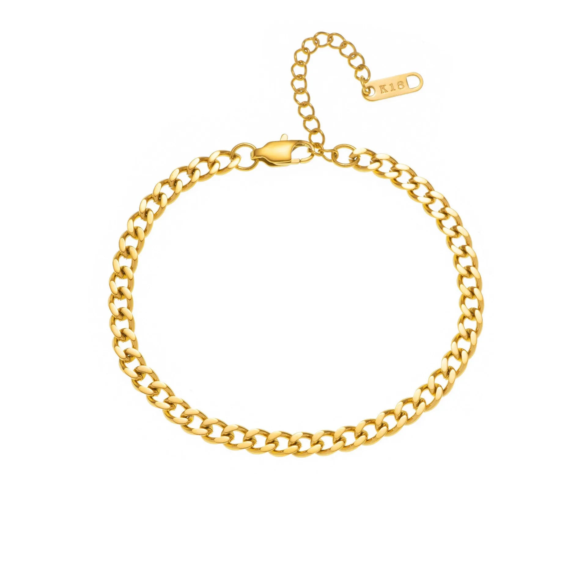 A gold and a silver titanium steel necklace with letter and number pendants on a 40.5cm chain.