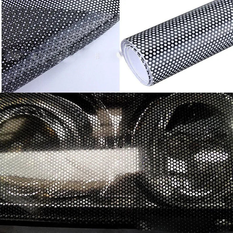 Perforated automotive colour changing film mesh pattern 30cm by 106cm dimensions