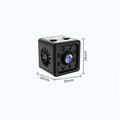 Black cube-shaped HD K13 remote network sports camera with bracket mount showing 26mm dimensions