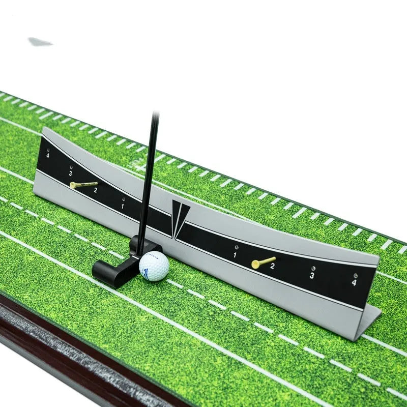 Adjustable golf putter trajectory balance simulator with PVC construction