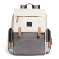 LAND Mommy MPB86 large grey oxford cloth diaper backpack with shoulder straps and changing mat.