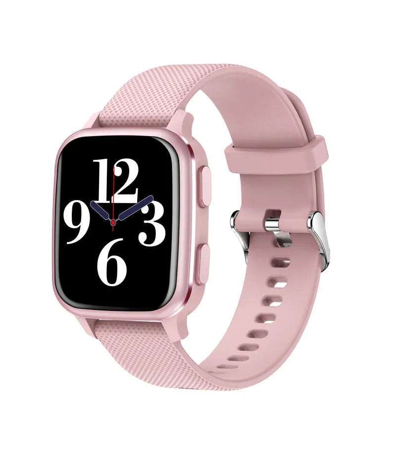 Aluminium alloy smart bracelet for Bluetooth calls, heart rate monitoring, and fitness tracking.