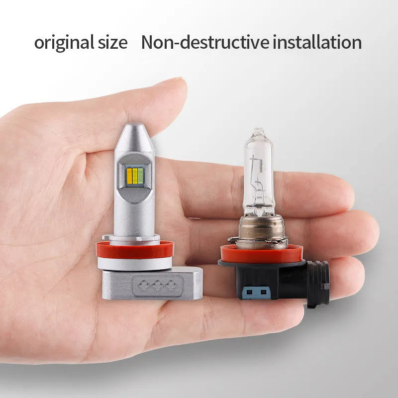 Universal LED fog lamp bulb with aluminium housing for cars and motorcycles