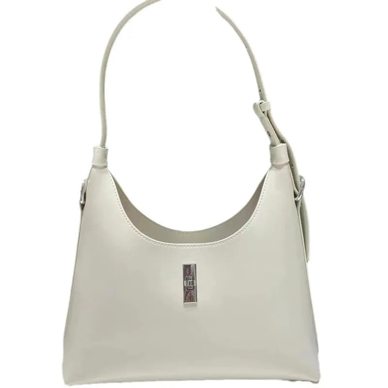 Genuine leather crossbody shoulder bag in dumpling shape with organised compartments