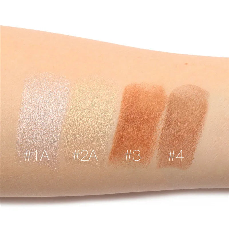 Cream highlighter makeup compact for face contouring in four available shades