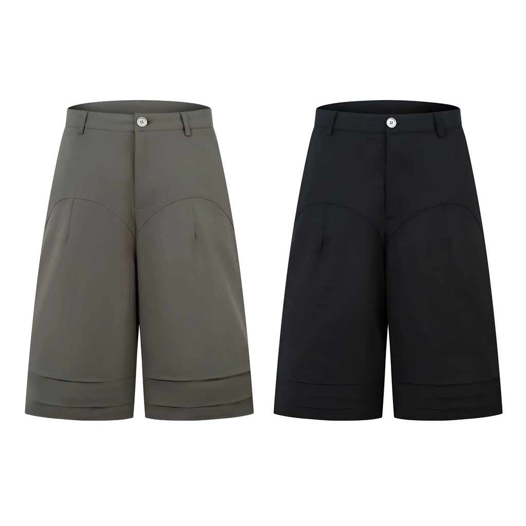 Retro loose fit wide leg straight denim trousers in black and green colours.