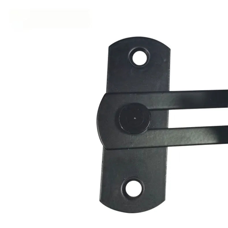 Warehouse sliding door lock with 90-degree black carbon steel hook and stainless steel shackle