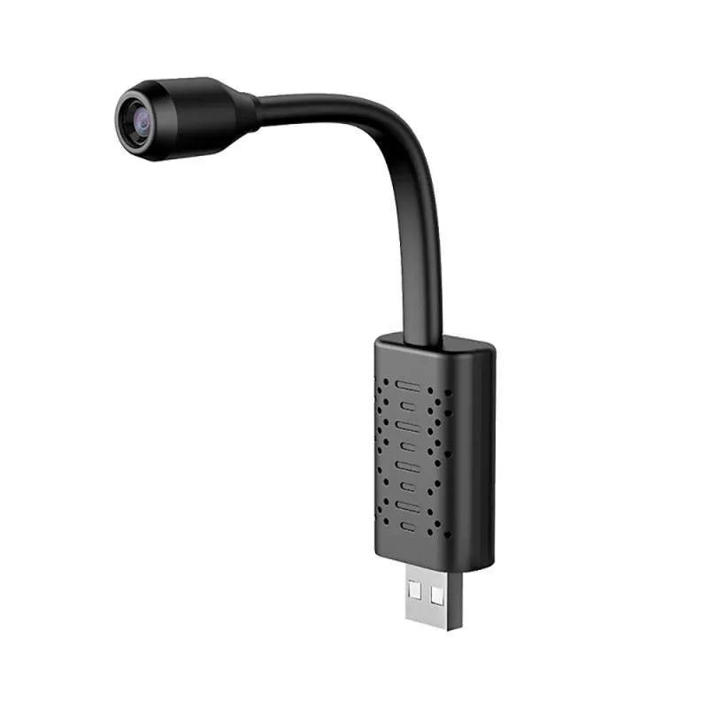 V380 wireless USB HD security camera in black with compact 158mm design
