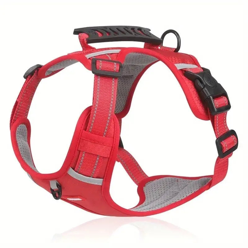 Adjustable dog chest harness and leash set in multiple colours and sizes