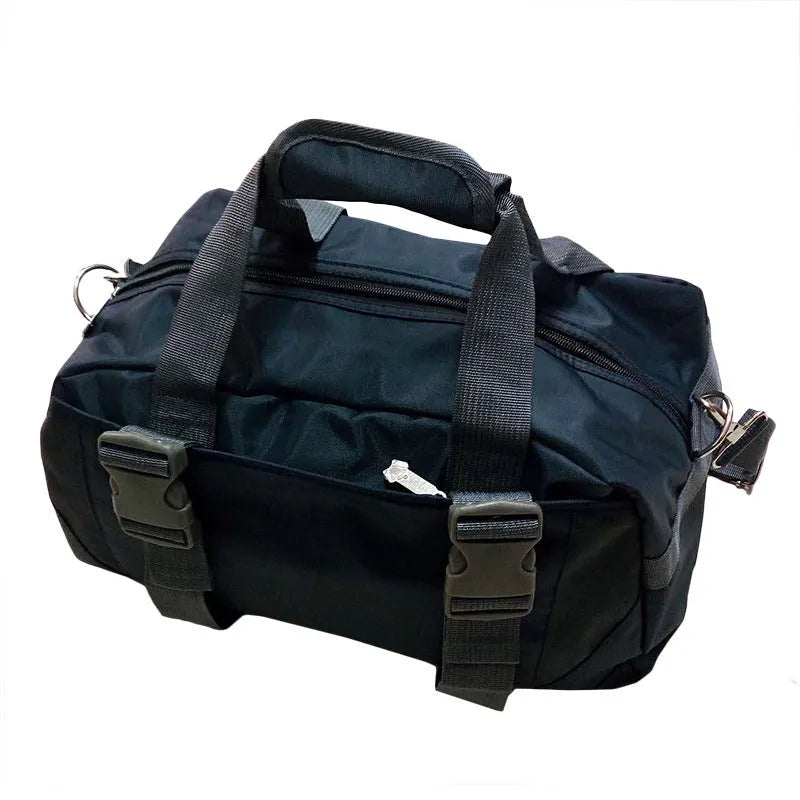 Nylon gym yoga sports holdall in chosen colour, shown in medium or large size option.