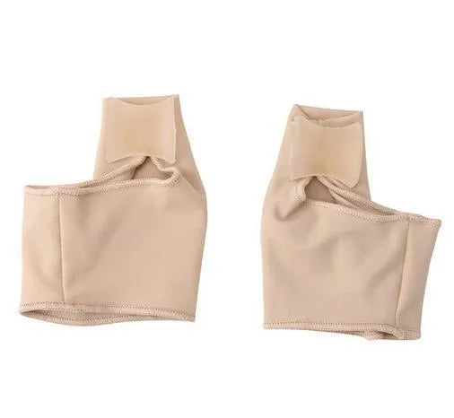 Corrective toe socks with gel bunion pad and silicone toe separator in three sizes