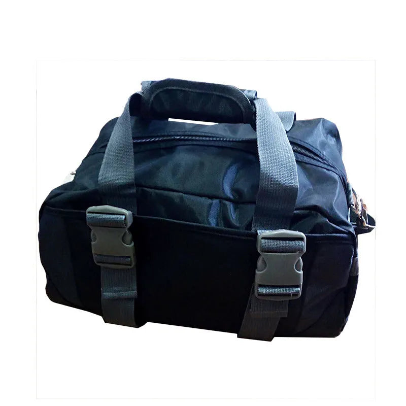 Nylon gym yoga sports holdall in chosen colour, shown in medium or large size option.