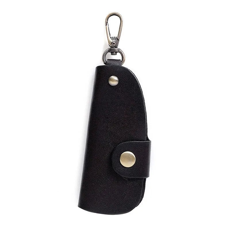 Genuine leather car key case with multifunctional door in four colour options