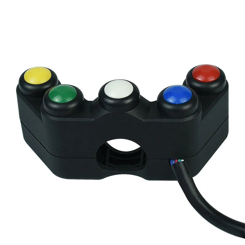 Plastic five-colour five-position motorcycle accessory switch panel with 52cm cable