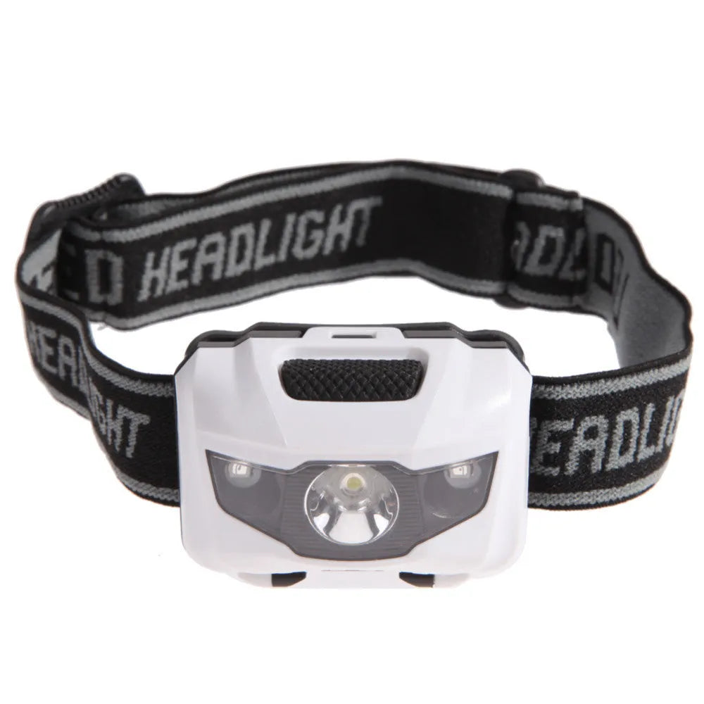 Cat Eye 2nd generation waterproof head torch in black, showing white and red LEDs on an adjustable headband.