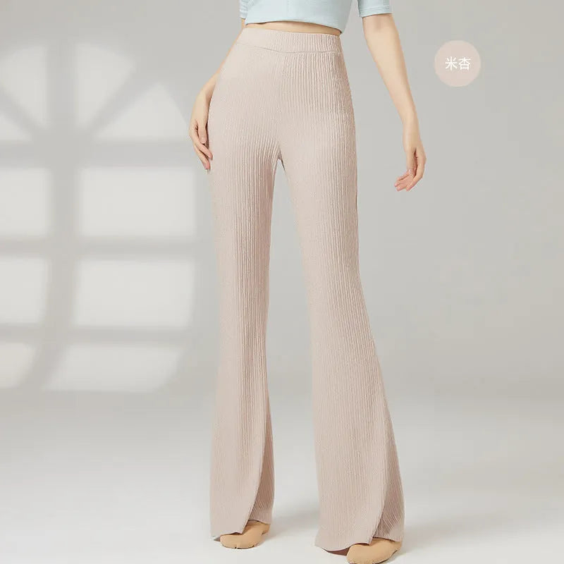 Women's solid colour dance practice trousers for classical ballet and contemporary dance training