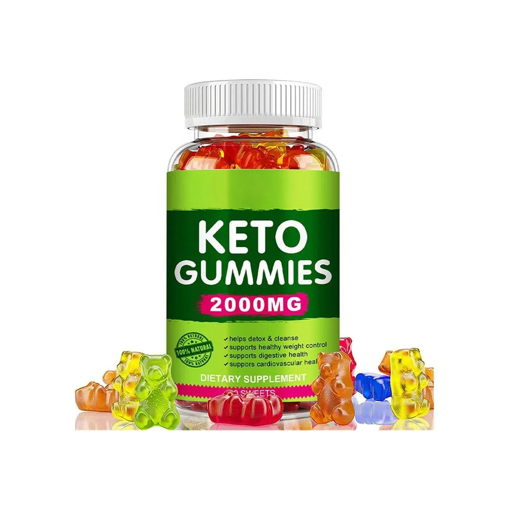 Bottle of Pure Organic Keto BHB Vinegar Candy Vitamin containing 60 soft candy capsules.