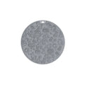 Round silicone pet licking mat in mintcream colour with textured surface and non-slip base