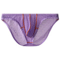 Men's ice silk lace low-waist briefs for sports in solid colours with Asian sizing