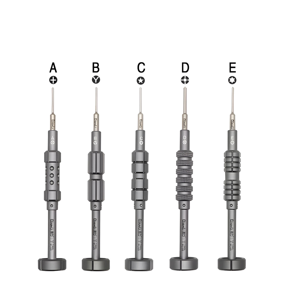 Precision screwdriver with grenade-shaped aviation alloy handle and T2 cross triangle tail bit