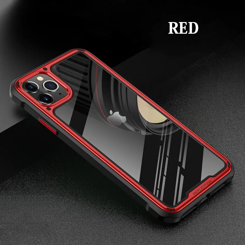 Transparent silicone iPhone 11 case showing phone's original colour through clear back cover