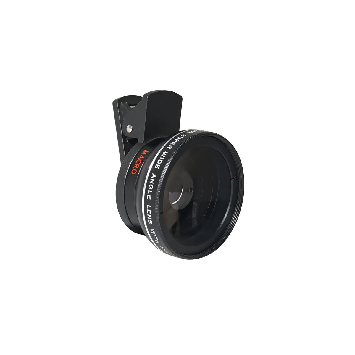 LIEQI 0.45x wide-angle mobile phone camera lens in metal barrel with screw thread mount