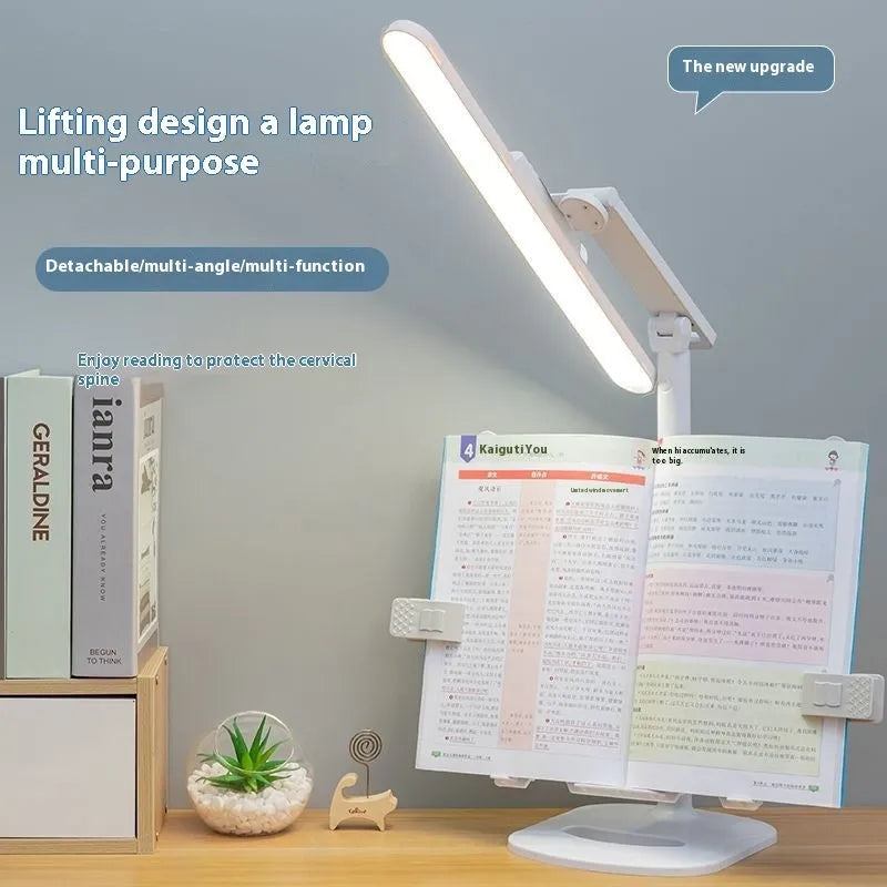 Adjustable table lamp for reading with three colour temperature settings and dual-power functionality