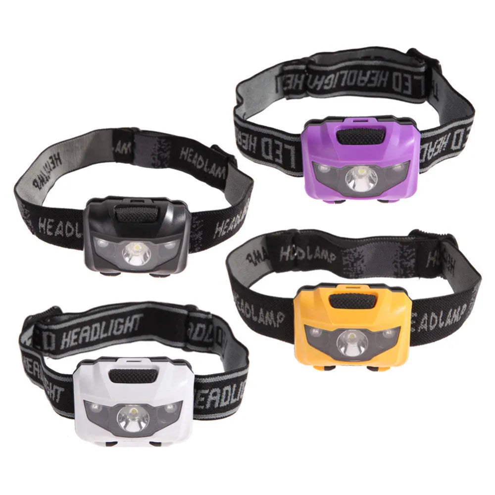 Cat Eye 2nd generation waterproof head torch in black, showing white and red LEDs on an adjustable headband.