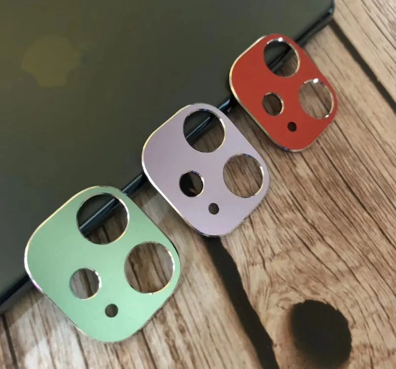 Metal camera lens protection ring for Apple iPhone 11 and iPhone 11 Pro in multiple colour options.
