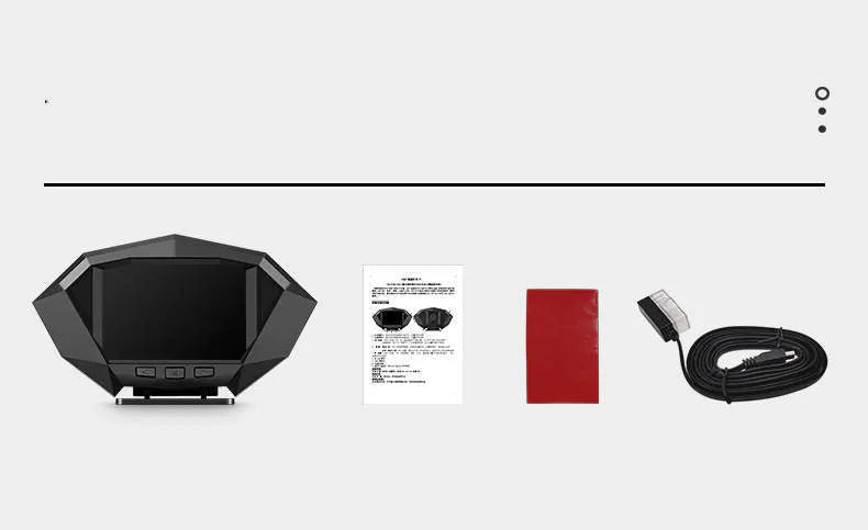 Black vehicle HUD head-up display unit with LCD screen for OBD and GPS connection