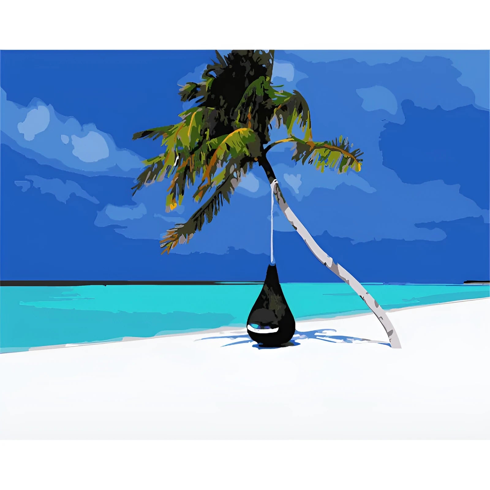 Digital oil painting on unframed canvas measuring 40 by 50 cm in KZ918 colour style