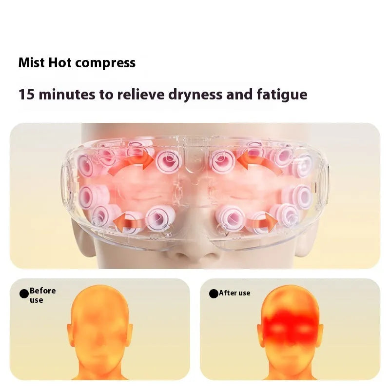 Purplish gray Bluetooth rechargeable eye hot compress and steam moisturising instrument.