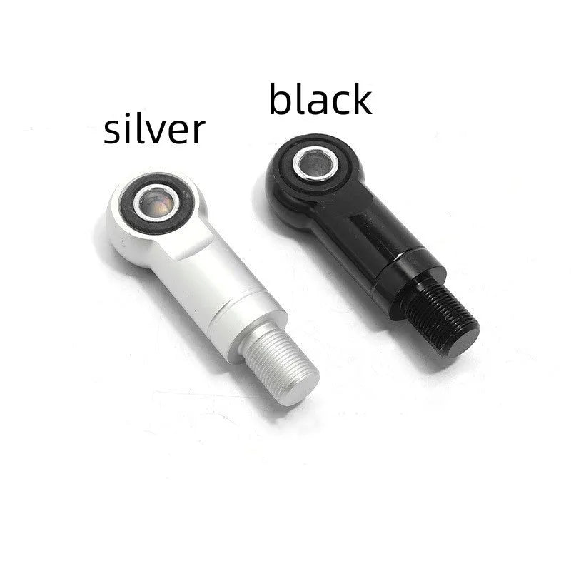 16mm aluminium alloy motorcycle shock fork conversion round head in black and silver.