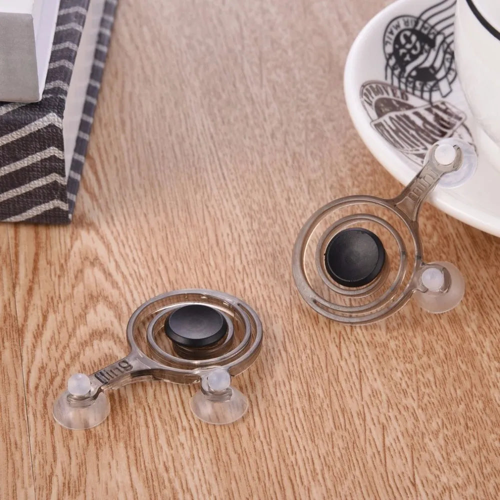 Clear universal mini joystick pair for mobile phone touch-screen gaming with black accents