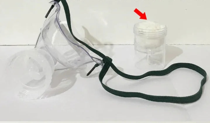 Soft rubber mask aid accessory in A format for alternative face covering fastening