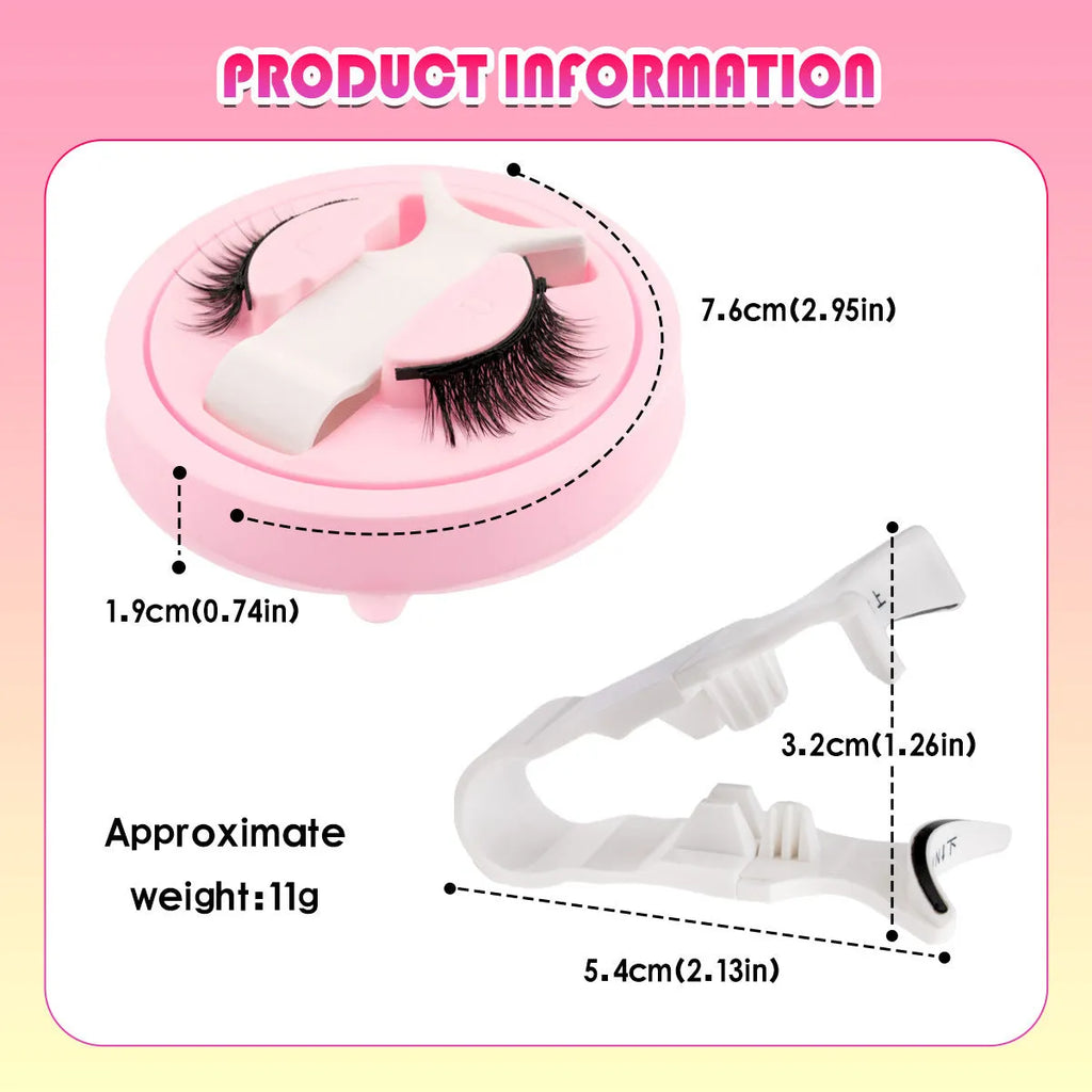 Reusable glue-free false eyelashes made of artificial fibre with natural thick style and waterproof design
