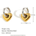 Senior room gold earrings set with matching bracelet and necklace in electroplated stainless steel