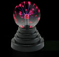 Colourful USB-powered magic ball light with a 7.62 cm glass sphere on a black ABS base.