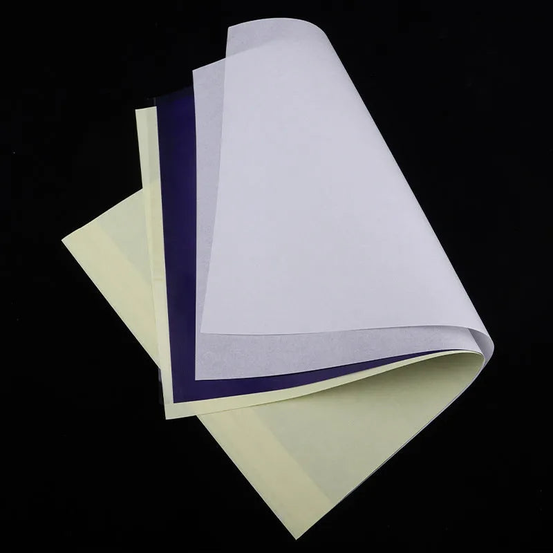 Tattoo transfer paper quadruple copy pack with transfer paste gel for A4 hand drawing