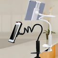Black flexible phone mount with suction base showing 360-degree rotation capability