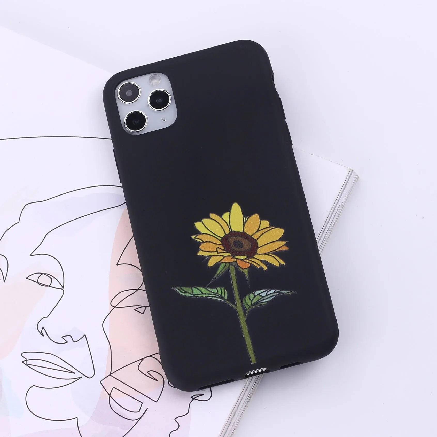 Flexible TPU mobile phone case for iPhone, shown in one of fourteen available colours.