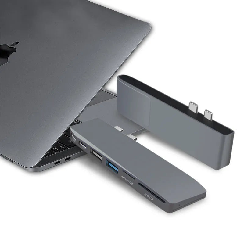 8-in-1 computer card reader conversion hub for MacBook Pro with multiple ports
