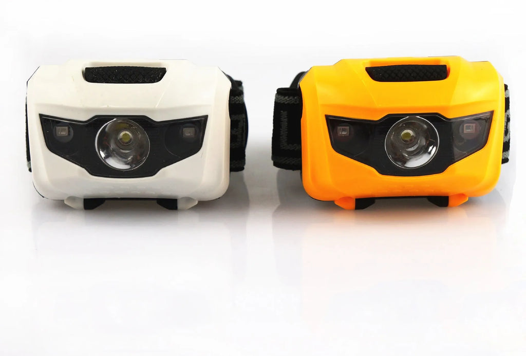 Cat Eye 2nd generation waterproof head torch in black, showing white and red LEDs on an adjustable headband.