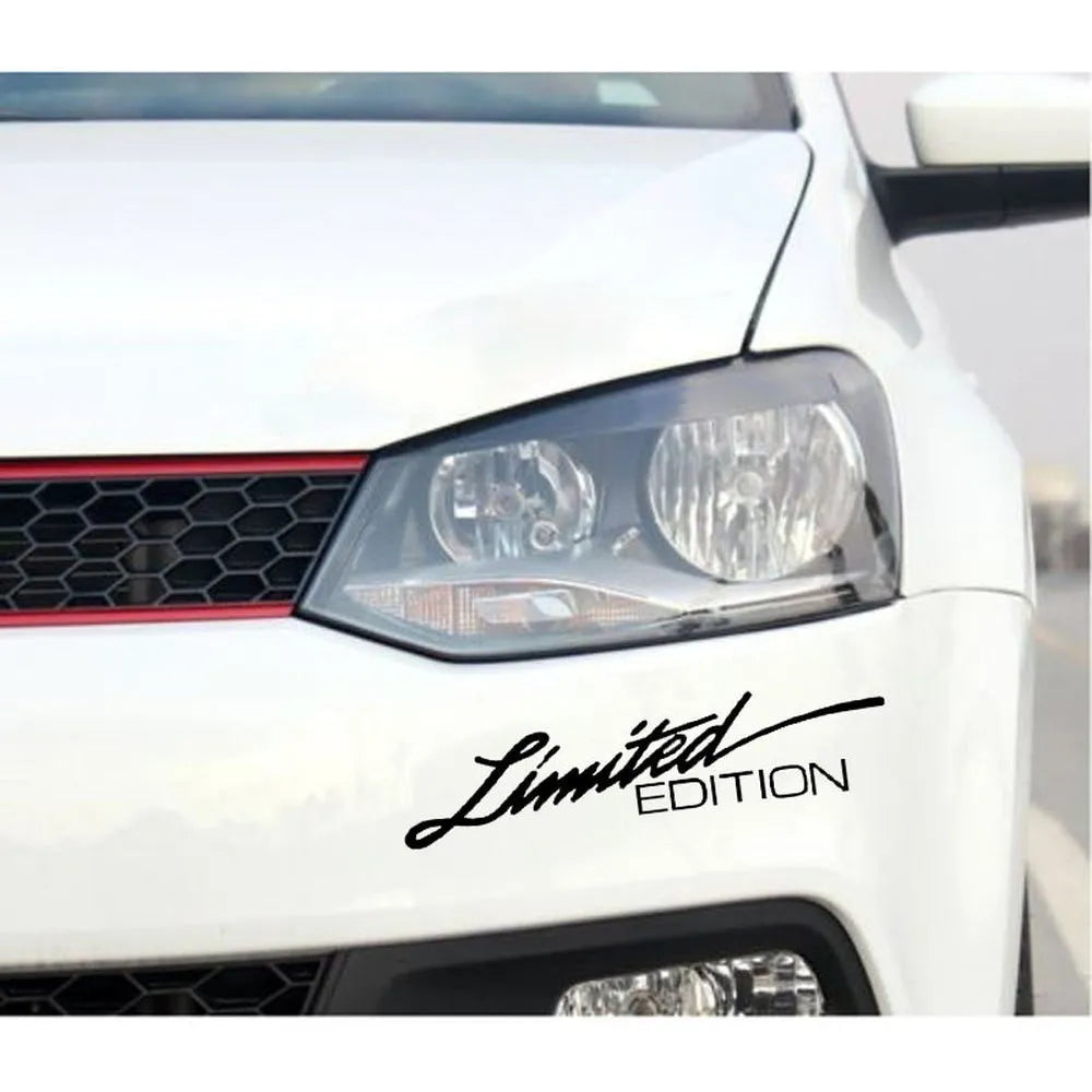 Reflective rectangular bumper sticker measuring 16cm by 3.8cm in black, white, and multi-colour options.